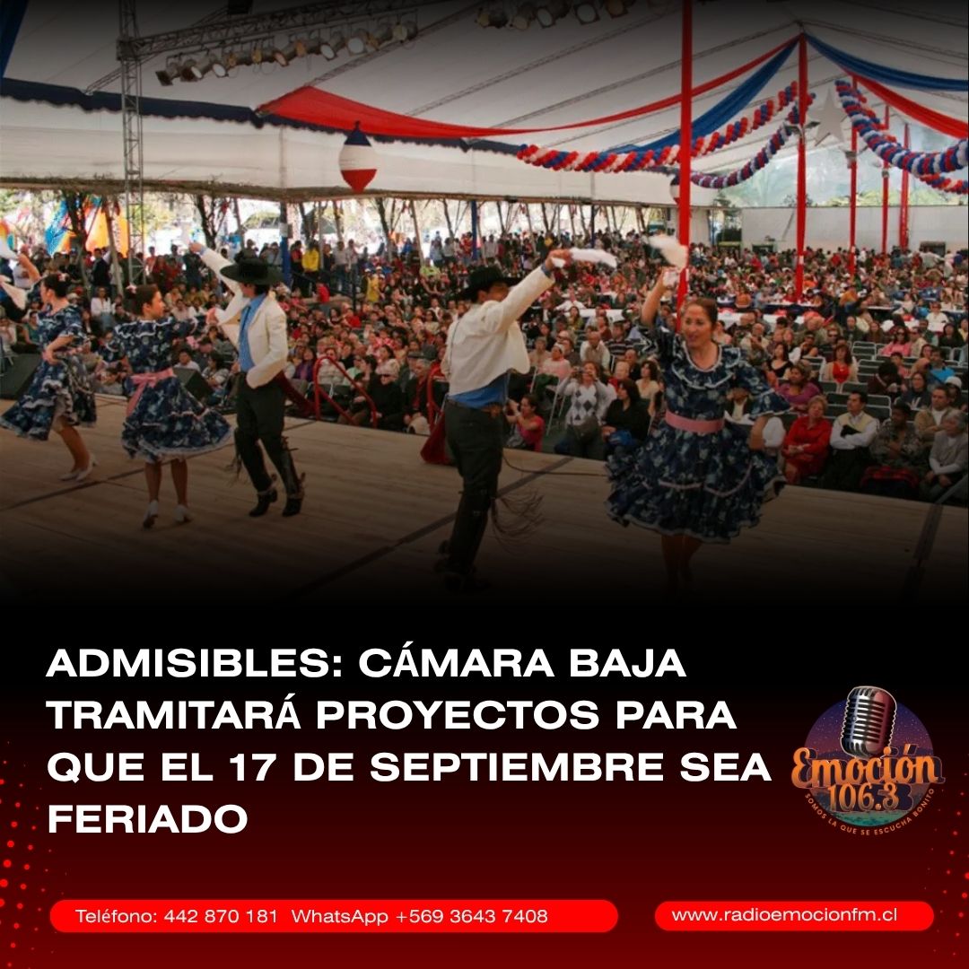 Cámara Baja tramitará proyectos para que el 17 de septiembre sea feriado